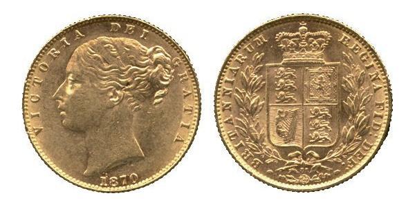 1 Sovereign 大不列颠及爱尔兰联合王国 (1801 - 1922) 金 维多利亚 (英国君主)