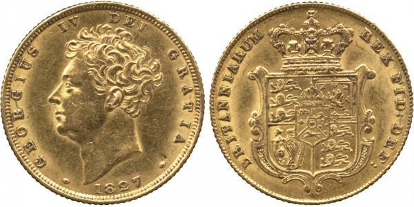 1 Sovereign 大不列颠及爱尔兰联合王国 (1801 - 1922) 金 喬治四世 (1762-1830)