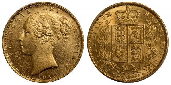 1 Sovereign 大不列颠及爱尔兰联合王国 (1801 - 1922) 金 维多利亚 (英国君主)