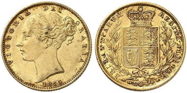 1 Sovereign 大不列颠及爱尔兰联合王国 (1801 - 1922) 金 维多利亚 (英国君主)