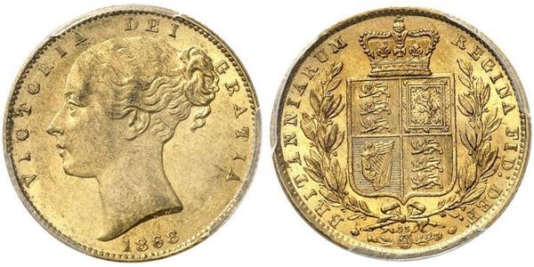 1 Sovereign 大不列颠及爱尔兰联合王国 (1801 - 1922) 金 维多利亚 (英国君主)