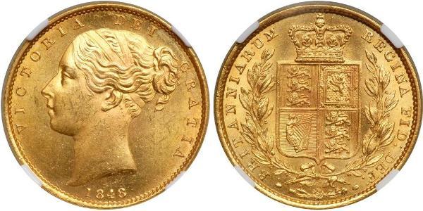 1 Sovereign 大不列颠及爱尔兰联合王国 (1801 - 1922) 金 维多利亚 (英国君主)