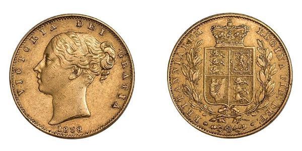 1 Sovereign 大不列颠及爱尔兰联合王国 (1801 - 1922) 金 维多利亚 (英国君主)