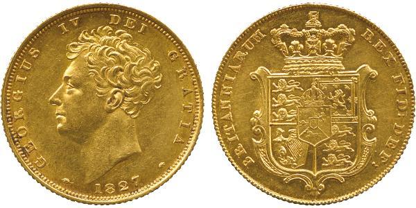 1 Sovereign 大不列颠及爱尔兰联合王国 (1801 - 1922) 金 喬治四世 (1762-1830)