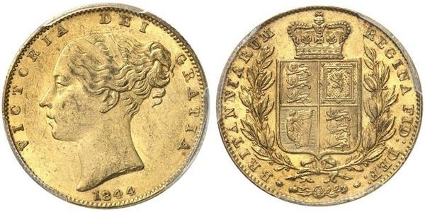 1 Sovereign 大不列颠及爱尔兰联合王国 (1801 - 1922) 金 维多利亚 (英国君主)