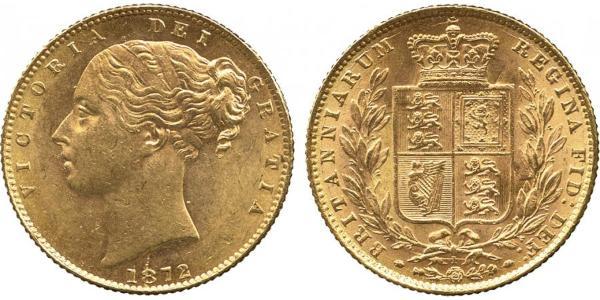 1 Sovereign 大不列颠及爱尔兰联合王国 (1801 - 1922) 金 维多利亚 (英国君主)