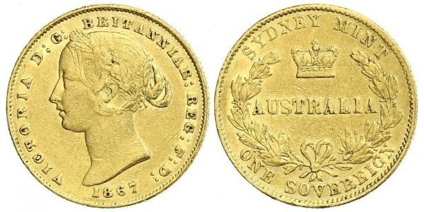 1 Sovereign 澳大利亚 金 维多利亚 (英国君主)