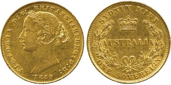 1 Sovereign 澳大利亚 金 维多利亚 (英国君主)
