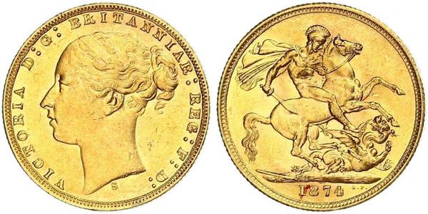 1 Sovereign 澳大利亚 金 维多利亚 (英国君主)