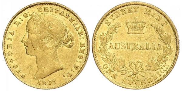 1 Sovereign 澳大利亚 金 维多利亚 (英国君主)