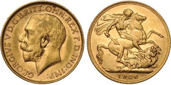 1 Sovereign 澳大利亚 金 乔治五世  (1865-1936)