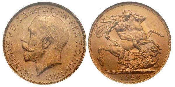 1 Sovereign 澳大利亚 金 乔治五世  (1865-1936)
