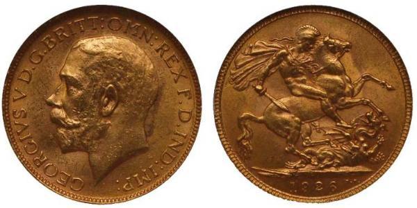 1 Sovereign 澳大利亚 金 乔治五世  (1865-1936)