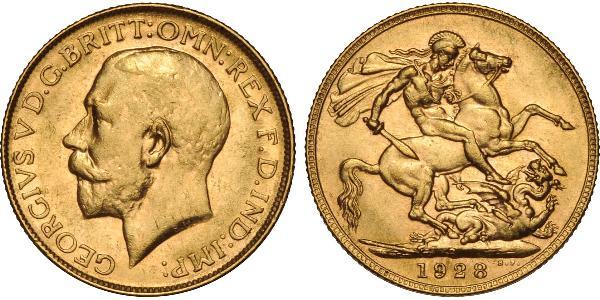 1 Sovereign 澳大利亚 金 乔治五世  (1865-1936)