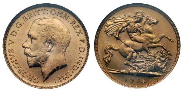 1 Sovereign 澳大利亚 金 乔治五世  (1865-1936)
