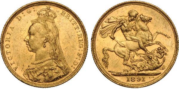 1 Sovereign 澳大利亚 金 维多利亚 (英国君主)