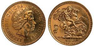 1 Sovereign 英国 金 伊丽莎白二世 (1926-2022)