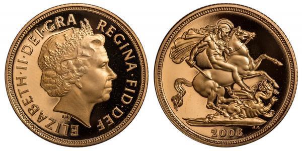 1 Sovereign 英国 金 伊丽莎白二世 (1926-2022)