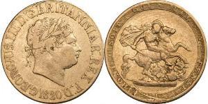 1 Sovereign 英国 / 大不列颠及爱尔兰联合王国 (1801 - 1922) 金 喬治三世 (1738-1820)