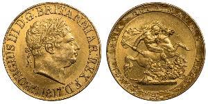 1 Sovereign 英国 / 大不列颠及爱尔兰联合王国 (1801 - 1922) 金 喬治三世 (1738-1820)