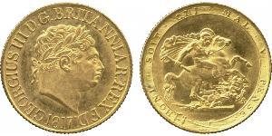 1 Sovereign 英国 / 大不列颠及爱尔兰联合王国 (1801 - 1922) 金 喬治三世 (1738-1820)