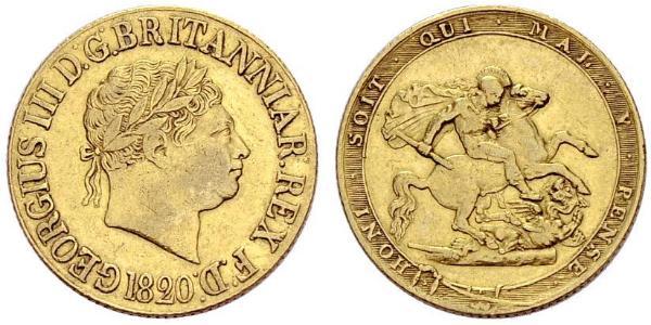 1 Sovereign 英国 / 大不列颠及爱尔兰联合王国 (1801 - 1922) 金 喬治三世 (1738-1820)