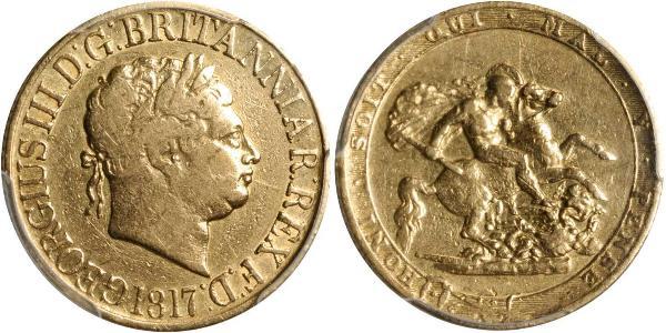 1 Sovereign 英国 / 大不列颠及爱尔兰联合王国 (1801 - 1922) 金 喬治三世 (1738-1820)