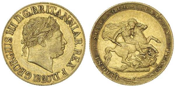 1 Sovereign 英国 / 大不列颠及爱尔兰联合王国 (1801 - 1922) 金 喬治三世 (1738-1820)