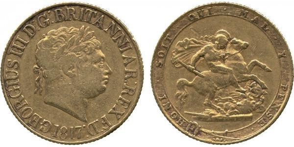 1 Sovereign 英国 / 大不列颠及爱尔兰联合王国 (1801 - 1922) 金 喬治三世 (1738-1820)