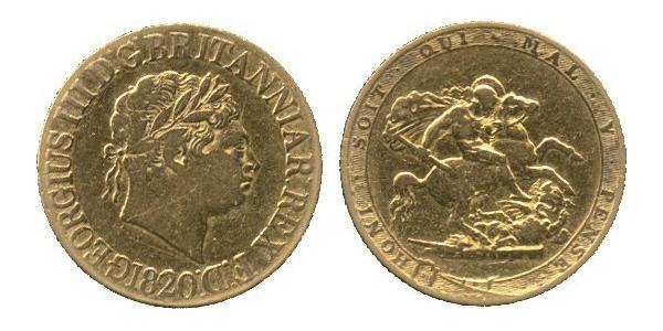 1 Sovereign 英国 / 大不列颠及爱尔兰联合王国 (1801 - 1922) 金 喬治三世 (1738-1820)