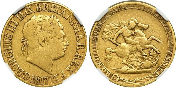 1 Sovereign 英国 / 大不列颠及爱尔兰联合王国 (1801 - 1922) 金 喬治三世 (1738-1820)