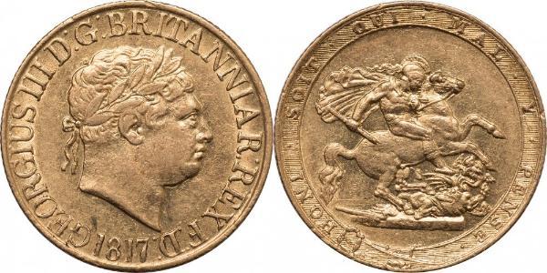 1 Sovereign 英国 / 大不列颠及爱尔兰联合王国 (1801 - 1922) 金 喬治三世 (1738-1820)