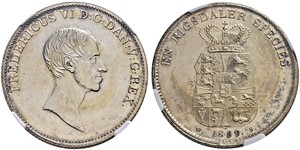 1 Speciedaler Danemark Argent Frédéric VI de Danemark (1768 -1839)