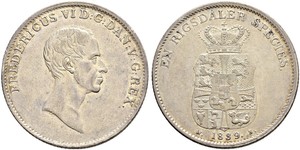 1 Speciedaler Denmark Silver Frederick VI of Denmark (1768 -1839)