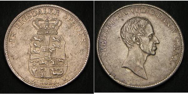 1 Speciedaler Denmark Silver Frederick VI of Denmark (1768 -1839)