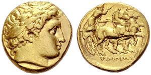 1 Stater Reino de Macedonia (800BC-146BC) Oro Philip II of Macedon (382 BC - 336 BC)