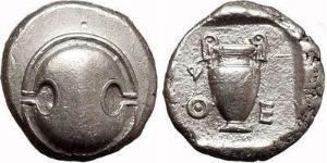 1 Stater Beocia Plata 