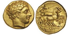 1 Stater 馬其頓王國 (808 BC - 168 BC) 金 Philip II of Macedon (382 BC - 336 BC)