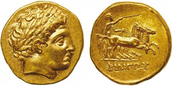 1 Stater 馬其頓王國 (808 BC - 168 BC) 金 Philip II of Macedon (382 BC - 336 BC)