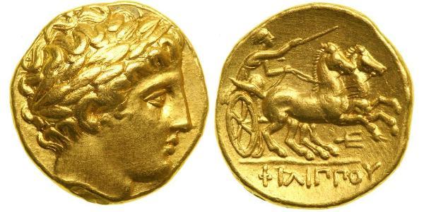 1 Statere Regno di Macedonia (800BC-146BC) Oro Philip II of Macedon (382 BC - 336 BC)