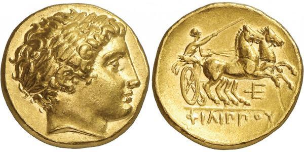 1 Statere Regno di Macedonia (800BC-146BC) Oro Philip II of Macedon (382 BC - 336 BC)