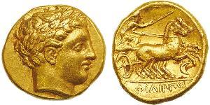 1 Statère Royaume de Macédoine (800BC-146BC) Or Philip II of Macedon (382 BC - 336 BC)