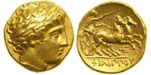 1 Statère Royaume de Macédoine (800BC-146BC) Or Philip II of Macedon (382 BC - 336 BC)