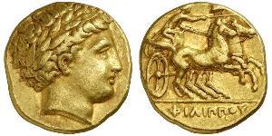 1 Statère Royaume de Macédoine (800BC-146BC) Or Philip II of Macedon (382 BC - 336 BC)