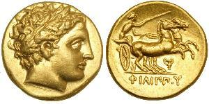 1 Statère Royaume de Macédoine (800BC-146BC) Or Philip II of Macedon (382 BC - 336 BC)