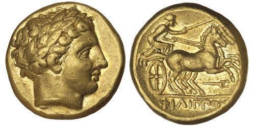 1 Statère Royaume de Macédoine (800BC-146BC) Or Philip II of Macedon (382 BC - 336 BC)