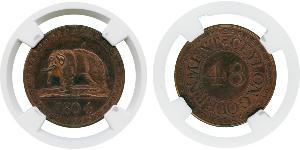 1 Stiver Sri Lanka / Reino de Gran Bretaña (1707-1801) / Reino Unido de Gran Bretaña e Irlanda (1801-1922) Cobre 