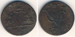 1 Stiver Dutch Republic (1581 - 1795) Copper 