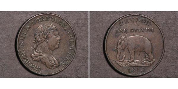 1 Stiver Sri Lanka/Ceylon / United Kingdom of Great Britain and Ireland (1801-1922) Copper George III (1738-1820)