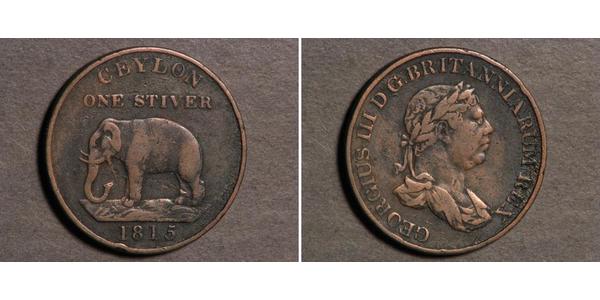1 Stiver Sri Lanka/Ceylon / United Kingdom of Great Britain and Ireland (1801-1922) Copper George III (1738-1820)